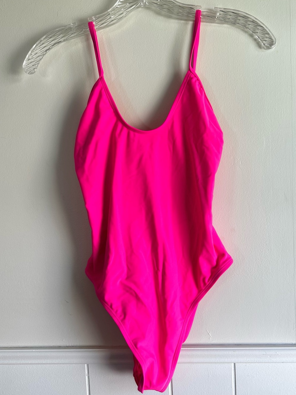 Good American Bright Neon Pink Swimwear One Piece Size 0